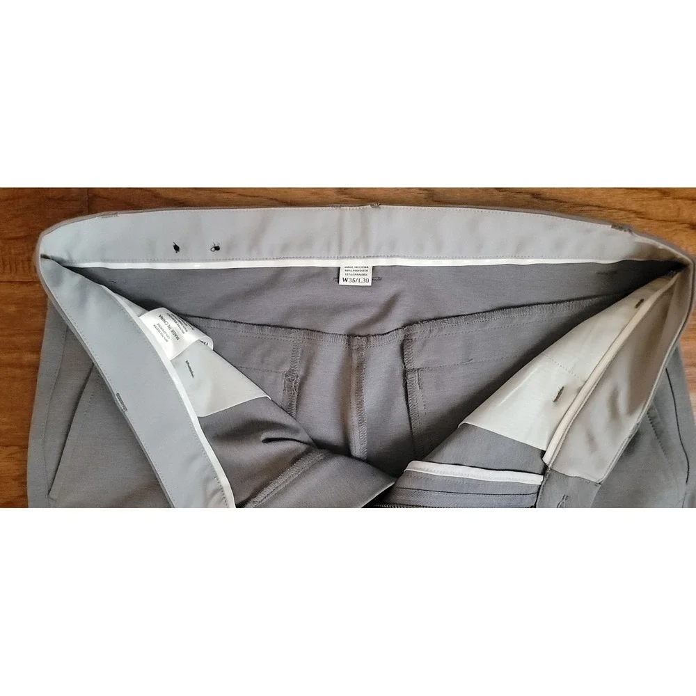 FootJoy Men's Gray Golf Performance Straight Athletic Fit Pants‎ Sz 35x30